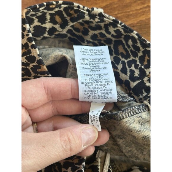 J.Crew Women's Winnie Pant Leopard Print Slim Ankle Length Pants Size 00 - Picture 7 of 8